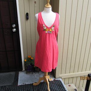 #695  NEW WOMAN'S CORAL SUNDRESS BY MODA INT'L  (SIZE X-LARGE)